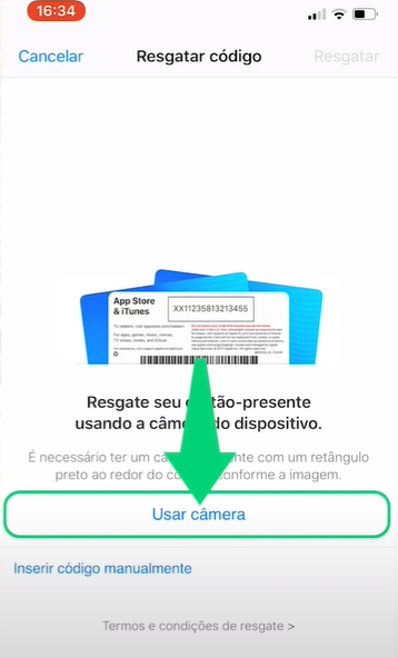 Inserir código