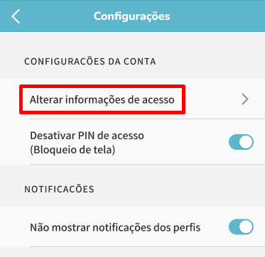Access settings