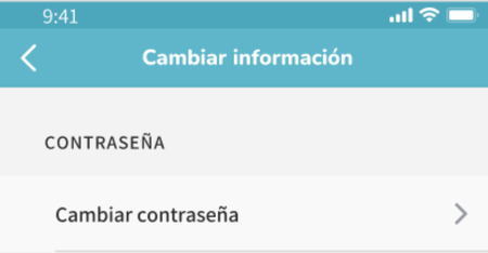 Cambiar contrasena