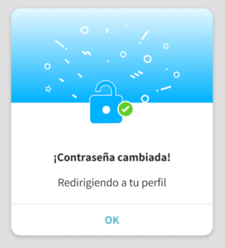 Contraseña actualizada con éxito