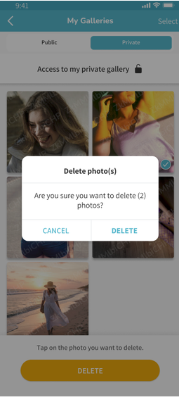 Confirming deletion