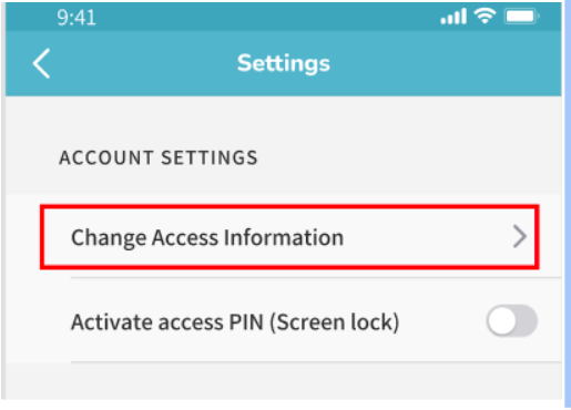 Access settings