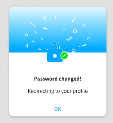 Password changed successfully