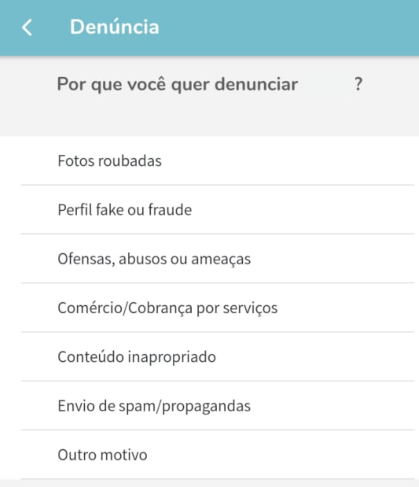Formulário de denúncia